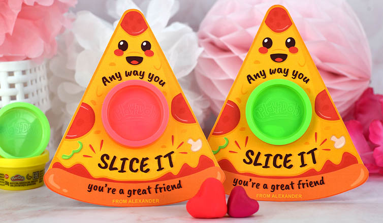 Printable Pizza Play Doh Holder