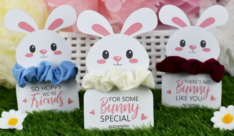 Printable Easter Scrunchie Holder - Cute Bunny