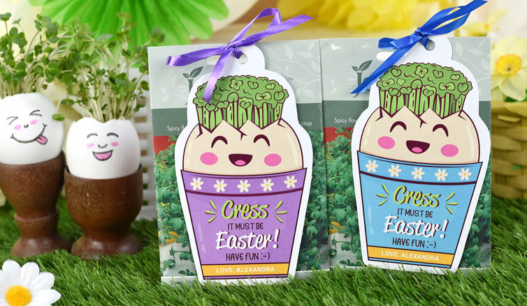 Printable Easter Cress Head Gift Tag