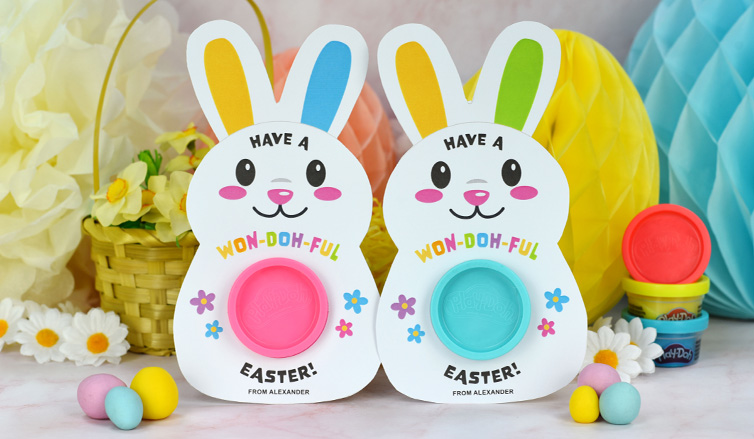 Printable Rabbit Play Doh Holder