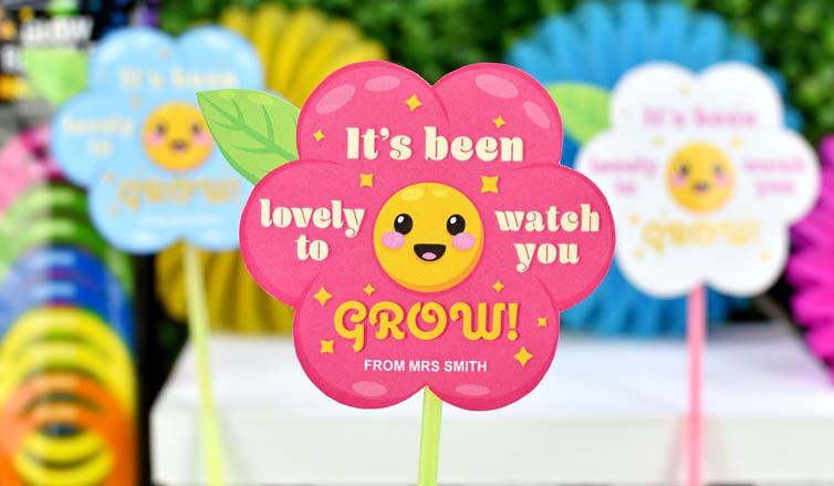 Delightful Printable Flower Tags: The Perfect Unique Student Gift!