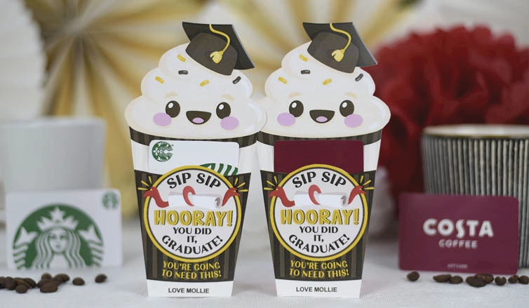 Cute Graduation Coffee Card Holder