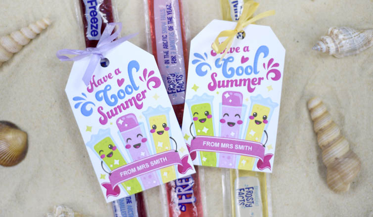 Have a "Cool" End of Term with our Printable Tag for Ice Pops!