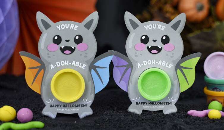 Make Your Classroom Spook-tacular with our Halloween Bat Play Doh Holders!