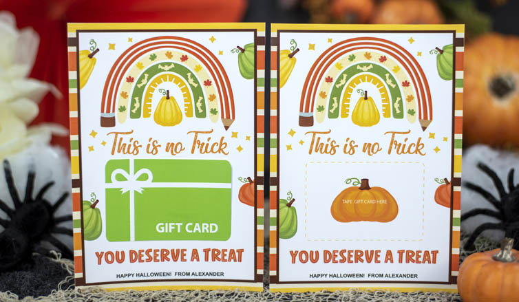The Perfect Halloween Teacher Appreciation Gift: Our Printable Halloween Gift Card Holders