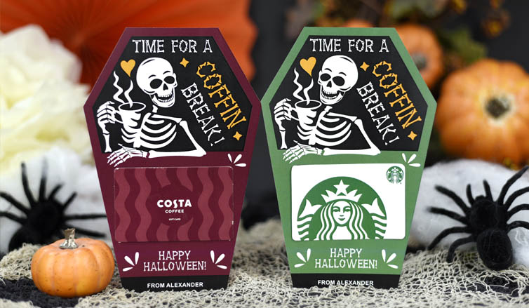 Boo Brews: Gifting Spooky Sips with Our Halloween Coffee Card Holders!
