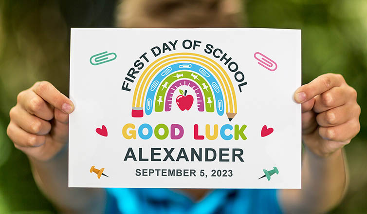 Capture Memories with Our Personalizable, Printable First Day of School Sign
