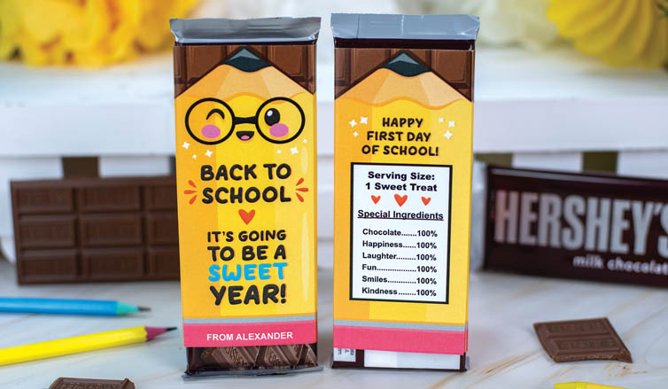 Sweeten Up The School Year: Our Printable Pencil Chocolate Bar Wrappers