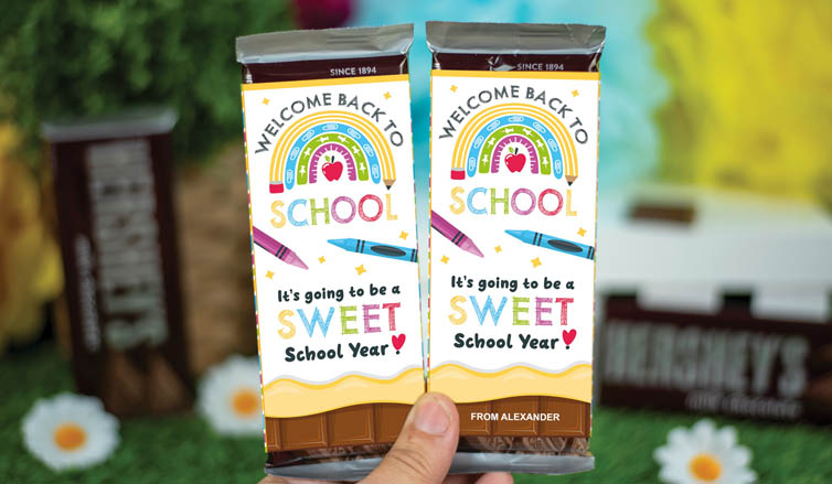 Sweeten the School Year Start with Rainbow Chocolate Wrappers!