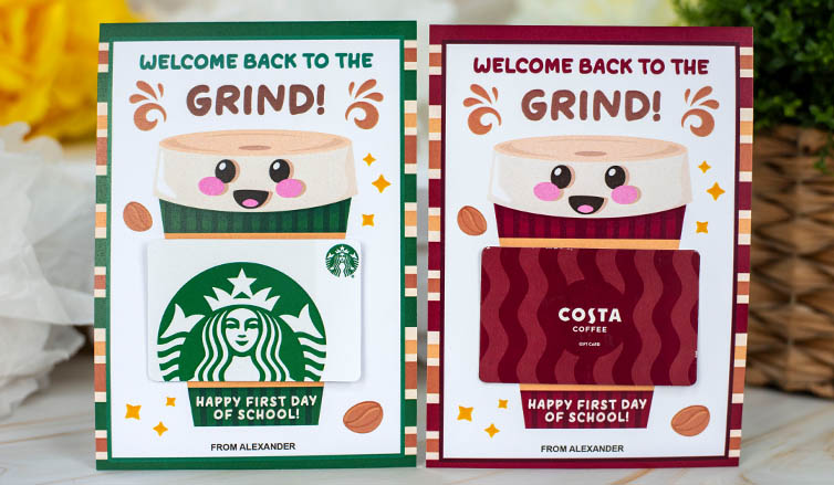 Caffeinate Your Teacher's Day with Our Cute Coffee Card Holders!