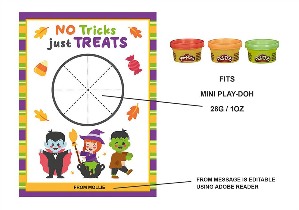 Printable Halloween Play Doh Holder 6 Designs