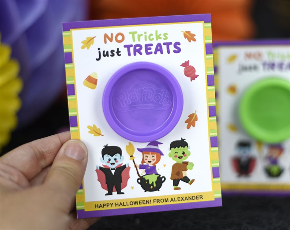 Printable Halloween Play Doh Holder 6 Designs