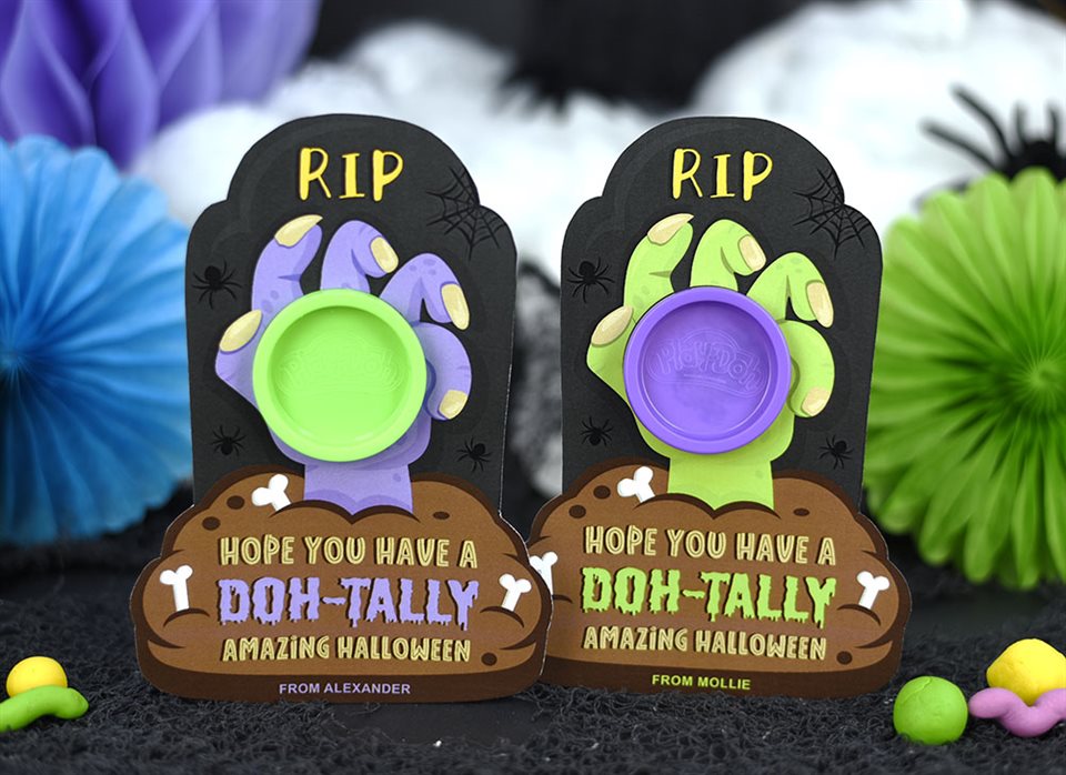 Printable Halloween Play Doh Holder 6 Designs