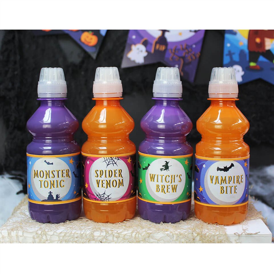 Spooky Fun Halloween Party Bottle Wraps