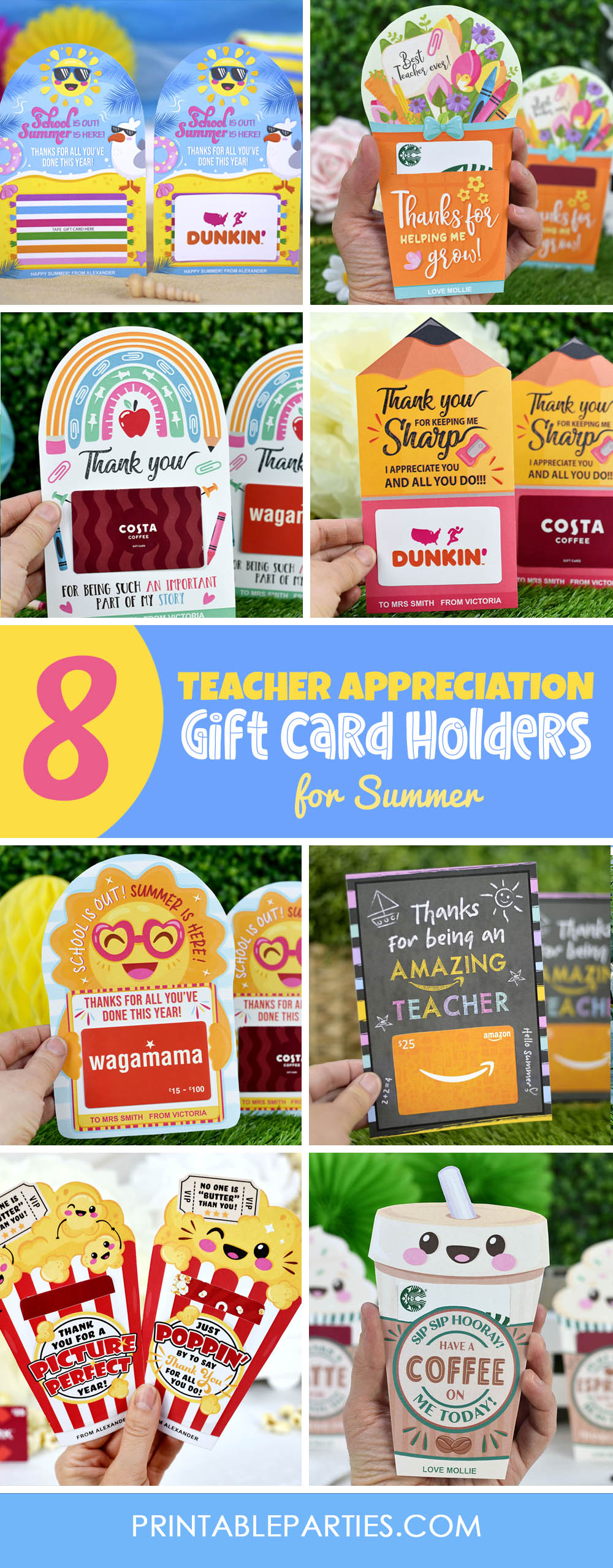 8 teacher appreciation gift card holders 8 teacher appreciation gift card holders