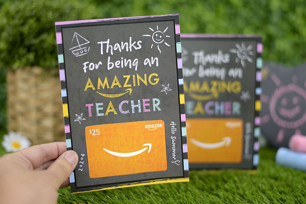 Chalk It Up To Appreciation: Unique Printable Teacher Gift Card Holder ...
