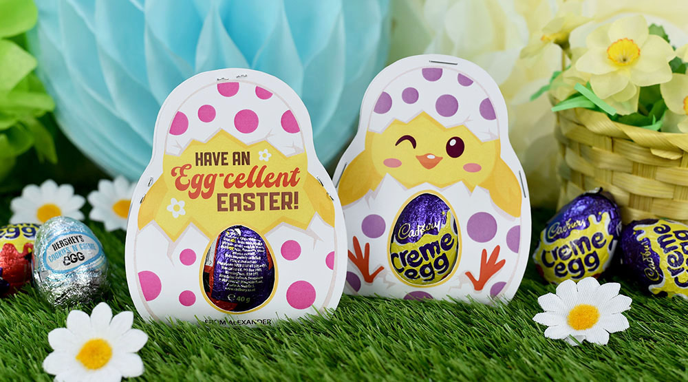 printable chick Easter egg holder
