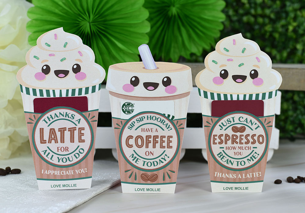 printable coffee card holders